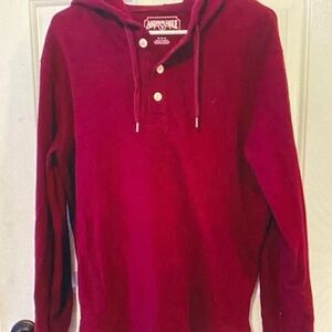American Eagle Outfitters Men's Burgundy Hoodie